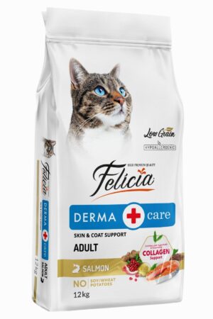 Felicia Düşük Tahıllı Hipoalerjenik Somonlu Yetişkin Kedi Maması 12kg