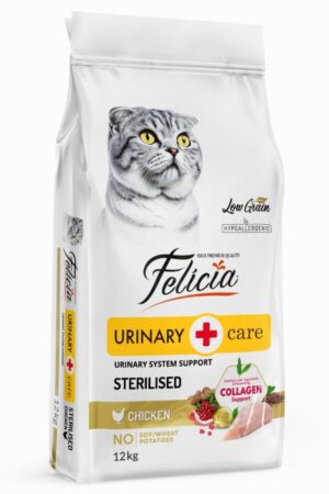Felicia Düşük Tahıllı Hipoalerjenik Tavuklu Kısırlaştırılmış Yaşlı ve Yetişkin Kedi Maması 12kg