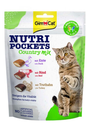 GimCat Nutripockets Country Mix Multivitaminli Kedi Ödülü 150gr