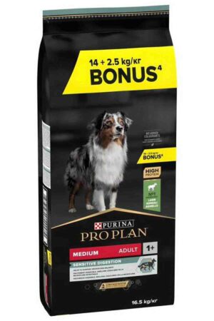 Pro Plan Kuzu Etli Orta Irk Yetişkin Köpek Maması 14kg +2,5kg