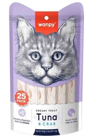 Wanpy Ton Balıklı ve Yengeçli Krema Kedi Ödülü 25li